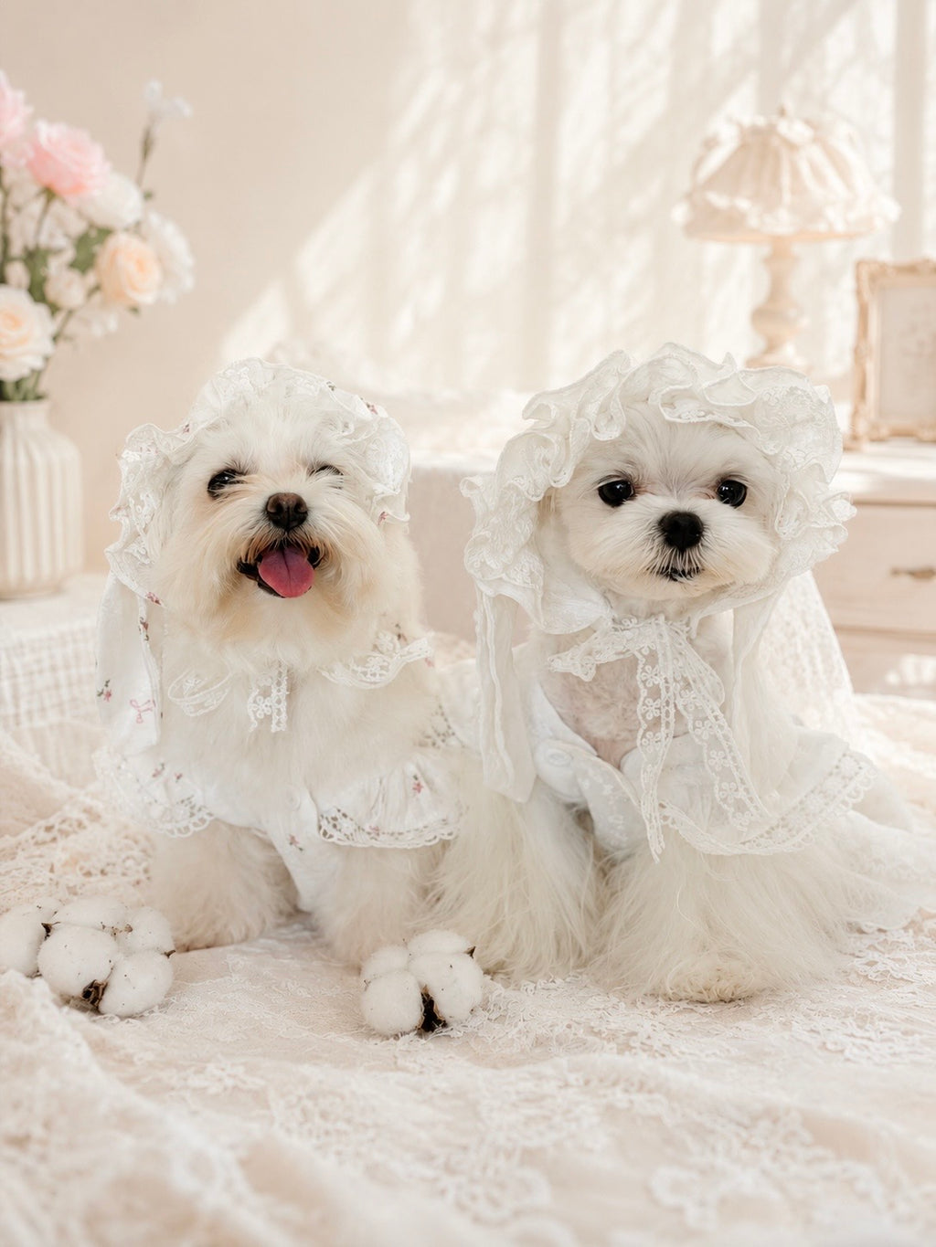 Mimi puppy set (rabbit hat)